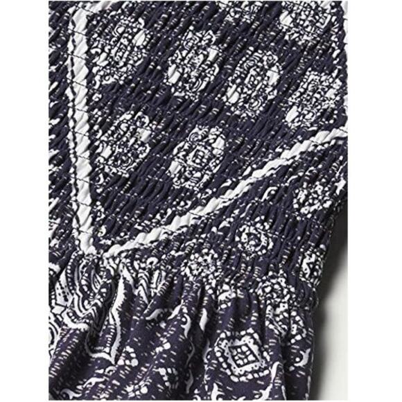 Speechless Girls Boho Navy & White Flutter Sleeve Smocked Dress, Size 8, New - Picture 2 of 6